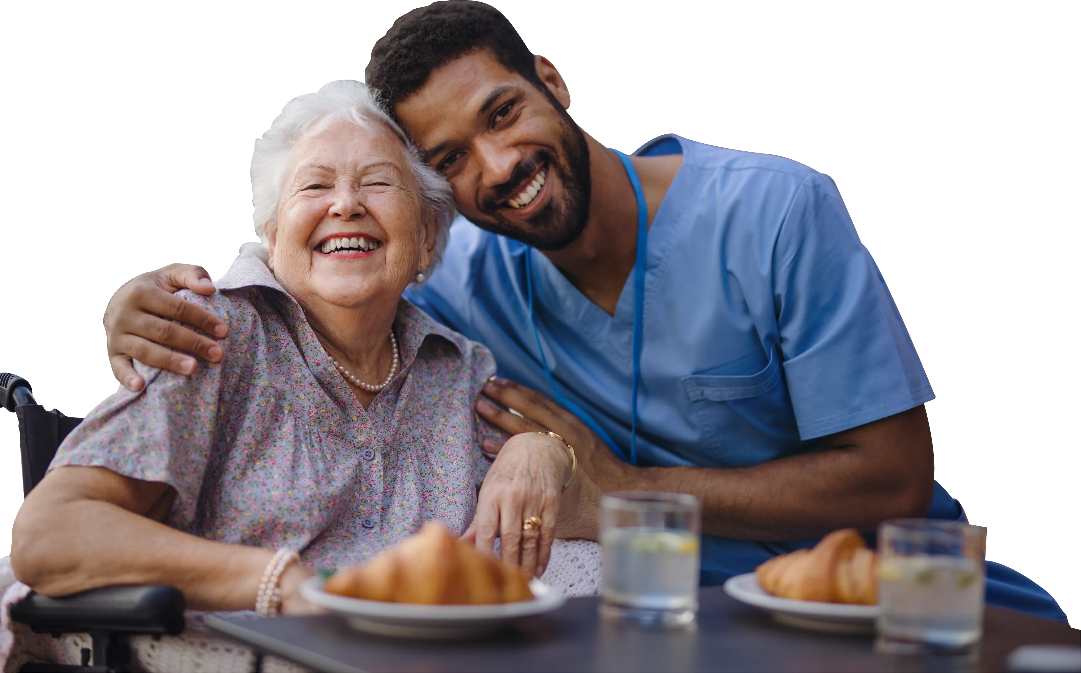 Infirmier avec personne âgée